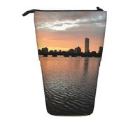 GSGCSBYMLG Boston Charles River City Skyline Tramonto stampato astuccio telescopico verticale