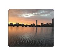 GSGCSBYMLG Boston Charles River City Skyline Tramonto stampato Il tappetino per mouse lavabile con bordi cuciti delicati