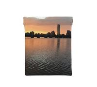 GSGCSBYMLG Boston Charles River City Skyline Tramonto Stampato Portamonete Portatile in Pelle Slingshot Portamonete, bianco, Taglia unica, Classico