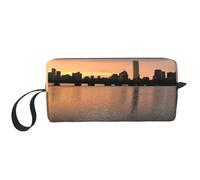 GSGCSBYMLG Boston Charles River City Skyline Tramonto Stampato Ricevere Borsa Piccolo Trucco Borsa Viaggio Toiletry Bag