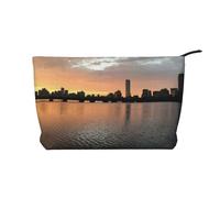 GSGCSBYMLG Boston Charles River City Skyline Tramonto stampato velluto a coste borsa da viaggio borsa da viaggio organizer, Nero , Taglia unica