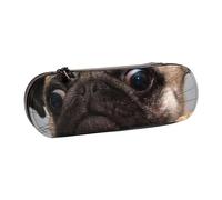 GSGCSBYMLG Carino Pet Pug Stampato Matita In Pelle Astuccio Cancelleria Bag
