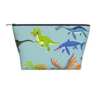 GSGCSBYMLG Cartoon Dinosaur Immagini Stampato Daily Storage Bag Travel Organizer Bag con Cerniera Portatile Toiletry Bag, Nero , Taglia unica