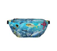GSGCSBYMLG Colorful 3D Nature Scenic of Sea Underwater of Tropical Pesci Stampato Crossbody Marsupio Marsupio Casual Borsa Petto