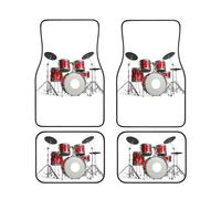 GSGCSBYMLG Cool Drum Set stampato Car Floor Mat Set di quattro tappetini decorativi per auto