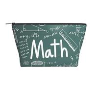 GSGCSBYMLG Formulas Shapes Theory Matematica Lezione Parola Stampato Daily Storage Bag Travel Organizer Bag con Cerniera Portatile Toiletry Bag, Nero , Taglia unica
