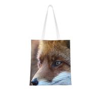 GSGCSBYMLG Fox stampato Totes Shopping Bag Tote Bag Borsa di stoccaggio lavabile