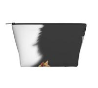 GSGCSBYMLG Gatto con ombra di leone stampato quotidiano borsa organizer da viaggio con cerniera borsa da toilette portatile, Nero , Taglia unica