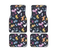 GSGCSBYMLG Gatto del fumetto stampato Car Floor Mat Set di quattro tappetini decorativi per auto