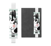 GSGCSBYMLG Grazioso portapenne in pelle stampata a pois con mucca, bianco, Taglia unica, Portamonete