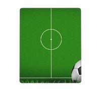 GSGCSBYMLG Green Grass Field Soccer Playground The Ball stampato Il tappetino per mouse 7x9 pollici lavabile tappetino per mouse con bordi cuciti delicati