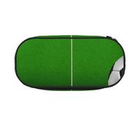 GSGCSBYMLG Green Grass Field Soccer Playground The Ball stampato Pencil Bag Pencil Case Portable Stationery Case, Nero , Taglia unica, Portamonete