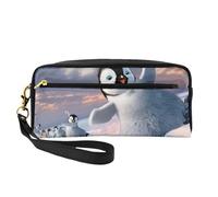 GSGCSBYMLG Happy Penguin - Astuccio per matite con stampa di pinguino, piccola trousse da viaggio