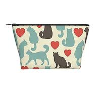 GSGCSBYMLG Happy Walking Kitty - Borsa da viaggio con stampa di gattini, borsa organizer da viaggio con cerniera, Nero , Taglia unica