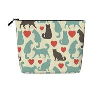GSGCSBYMLG Happy Walking Kitty - Trousse da viaggio con stampa di gattini finti, Nero , Taglia unica