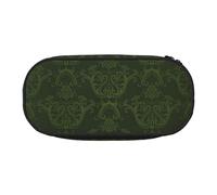GSGCSBYMLG Hunter - Astuccio portamatite con motivo floreale e petali verdi, Nero , Taglia unica, Portamonete