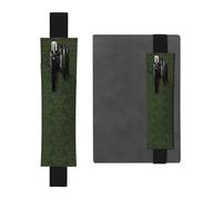 GSGCSBYMLG Hunter - Astuccio portapenne in pelle stampata con petali floreali verdi, Nero , Taglia unica, Portamonete
