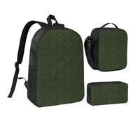 GSGCSBYMLG Hunter, set con motivo floreale verde e petali stampati, 43,2 cm, Nero , Taglia unica, Portamonete