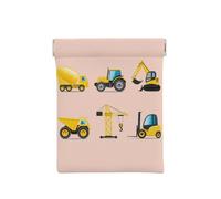 GSGCSBYMLG Il camion pesante del macchinario del fumetto ha stampato la borsa portatile della moneta del cuoio della fionda del sacchetto, bianco, Taglia unica, Classico