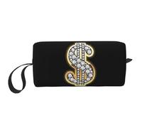 GSGCSBYMLG Il segno del dollaro dell'oro ha stampato la borsa della piccola borsa di trucco della borsa da toeletta di viaggio