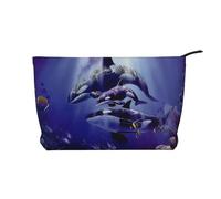 GSGCSBYMLG Killer Whales - Borsa da viaggio in velluto a coste con stampa di balene, Nero , Taglia unica