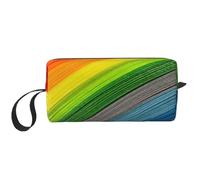 GSGCSBYMLG La banda di colore dell'arcobaleno ha stampato la piccola borsa da toilette di viaggio della borsa di trucco della borsa di ricev
