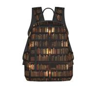 GSGCSBYMLG Libreria Bookshelf Book stampato Zaino leggero Zaino per laptop Casual Daypack