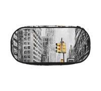 GSGCSBYMLG Love from New York - Astuccio per matite con stampa, astuccio portatile per cancelleria, Nero , Taglia unica, Portamonete