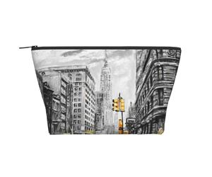 GSGCSBYMLG Love from New York, borsa da viaggio con stampa, borsa organizer da viaggio con cerniera, borsa da toilette portatile, Nero , Taglia unica