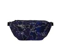 GSGCSBYMLG Marsupio a tracolla con stampa mappa del mondo, stile casual