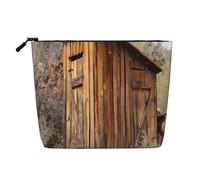 GSGCSBYMLG Old Ancient Outhouse - Borsa da viaggio in canapa finta stampata, Nero , Taglia unica