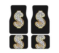 GSGCSBYMLG oro dollaro segno stampato Car Floor Mat Set di quattro tappetini decorativi per auto