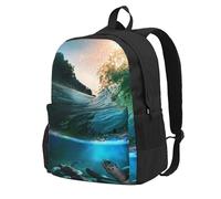 GSGCSBYMLG Palme e tartarughe marine Immersione subacquea stampato zaino per adulti Zaino per laptop Casual Daypack