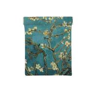 GSGCSBYMLG Portamonete portatile con fionda in pelle stampata con fiori di mandorlo dipinto, bianco, Taglia unica, Classico