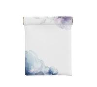 GSGCSBYMLG Portamonete portatile con fiori viola blu e foglie verdi stampati in pelle, bianco, Taglia unica, Classico