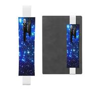 GSGCSBYMLG Portapenne in pelle con stampa galassia e stelle, bianco, Taglia unica, Portamonete