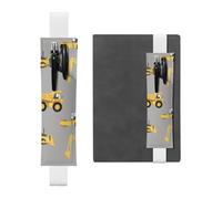 GSGCSBYMLG Portapenne in pelle stampata con camion da costruzione, bianco, Taglia unica, Portamonete