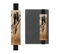 GSGCSBYMLG Portapenne in pelle stampata con scritta "Two Giraffe Running on The Barren", Nero , Taglia unica, Portamonete