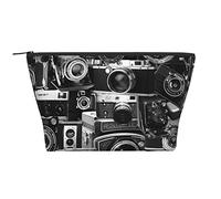 GSGCSBYMLG Retro Cool Camera Collection Stampato Daily Storage Bag Travel Organizer Bag con Cerniera Portatile Toiletry Bag, Nero , Taglia unica