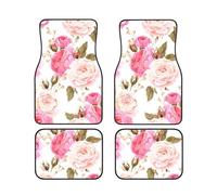GSGCSBYMLG rosa fiore stampato Car Floor Mat Set di quattro tappetini decorativi per auto