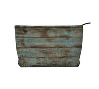 GSGCSBYMLG Rustico Vecchio Fienile Legno Stampato Velluto A Coste Trucco Bag Viaggio Toiletry Bag Travel Organizer Bag, Nero , Taglia unica