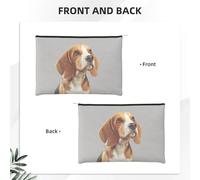 GSGCSBYMLG Sacchetto cosmetico riutilizzabile della borsa cosmetica stampata del cane sveglio del Beagle