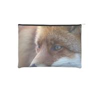 GSGCSBYMLG Sacchetto cosmetico riutilizzabile della borsa cosmetica stampata della volpe