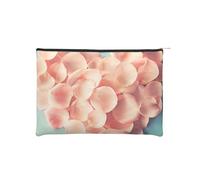 GSGCSBYMLG Sacchetto cosmetico riutilizzabile di carta stampata petali floreali a forma di cuore