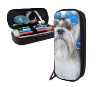 GSGCSBYMLG Shih Tzu Cane Stampato Astuccio in Pelle Astuccio Portatile Cancelleria Caso