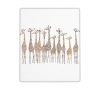GSGCSBYMLG Simpatico cartone animato divertente giraffe stampato Il tappetino per mouse 7x9 pollici lavabile tappetino per mouse con delicati bordi cuciti