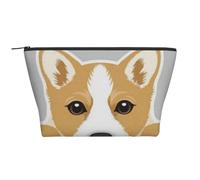 GSGCSBYMLG Simpatico cartone animato gallese cane Corgi stampato quotidiano borsa organizer da viaggio con cerniera borsa da toilette portatile, Nero , Taglia unica