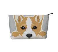 GSGCSBYMLG Simpatico cartone animato gallese Corgi Dog stampato velluto a coste trucco borsa da viaggio borsa organizer da viaggio, Nero , Taglia unica
