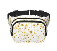 GSGCSBYMLG Sparsed Dreamy Stars and Spots - Marsupio quadrato a doppio strato, con stampa di stelle e pois, Nero , Taglia unica