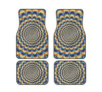 GSGCSBYMLG Spirale illusione ottica gif stampato Car Floor Mat Set di quattro tappetini decorativi per auto